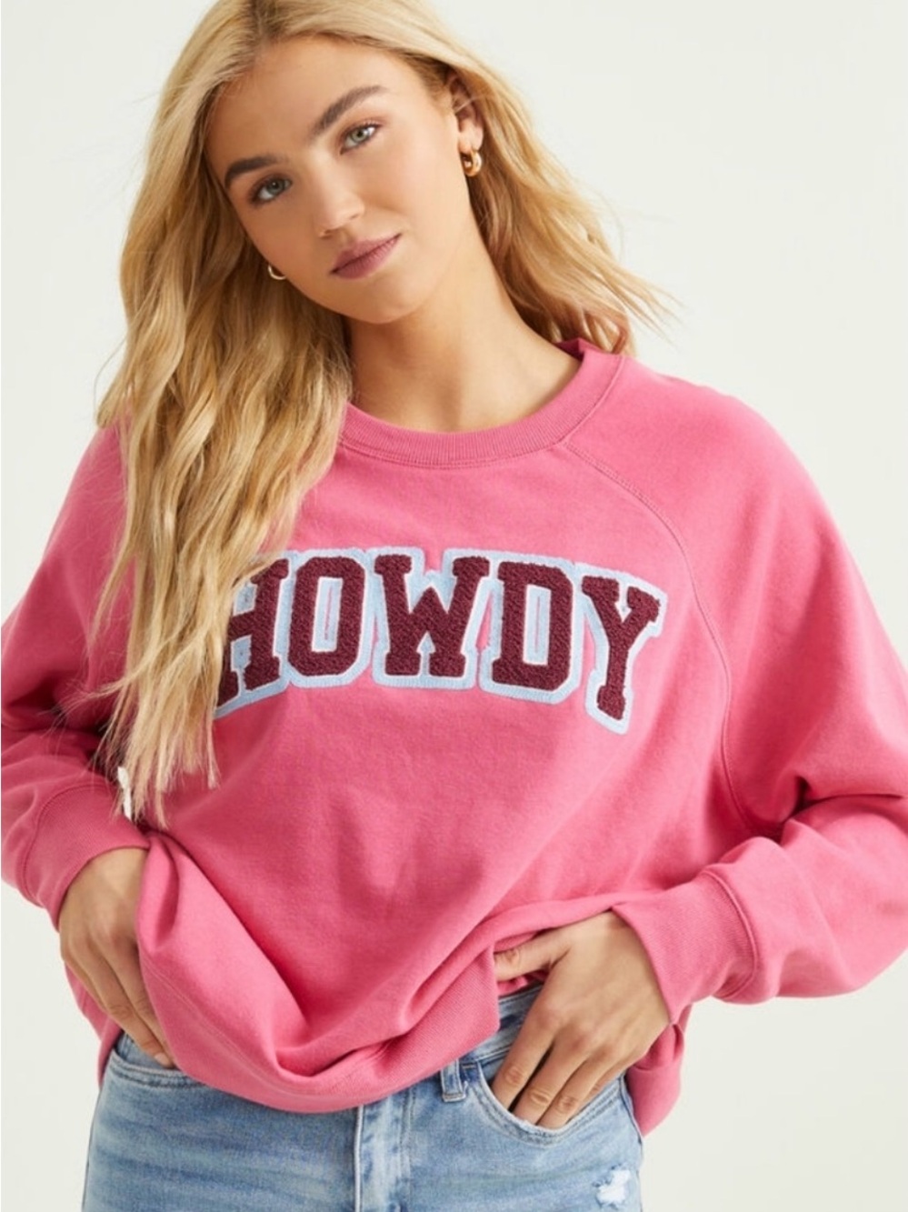 Pink Howdy Altar’d State Crewneck Sweatshirt